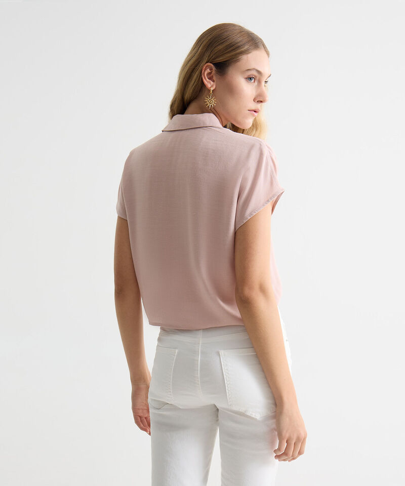 Playera Cropped con Bolsillo, Rosado, hi-res